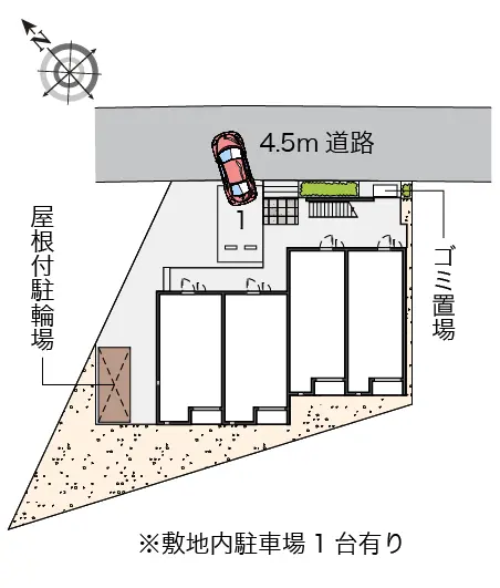 ★手数料０円★所沢市上安松 月極駐車場